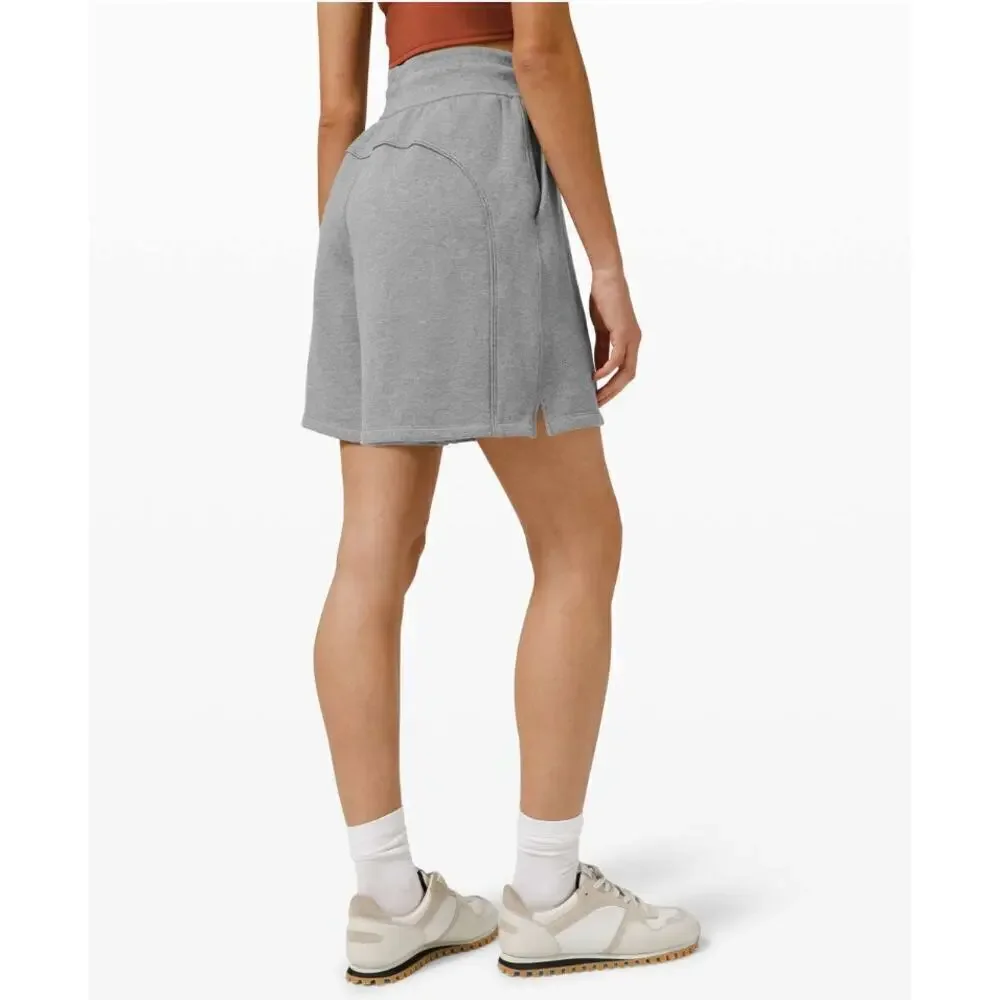 Lululemon High Rise Terry Sweat Shorts Grey 6 NWOT